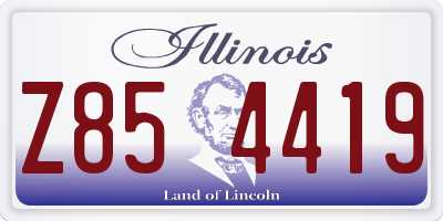 IL license plate Z854419