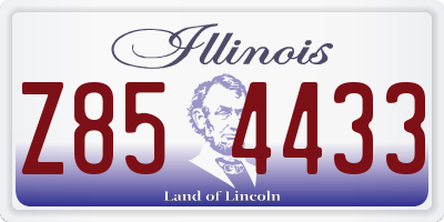 IL license plate Z854433