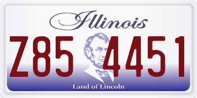 IL license plate Z854451