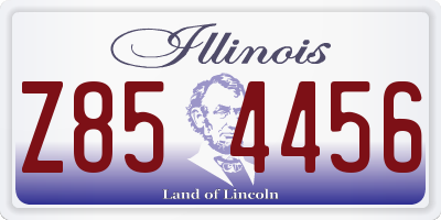 IL license plate Z854456
