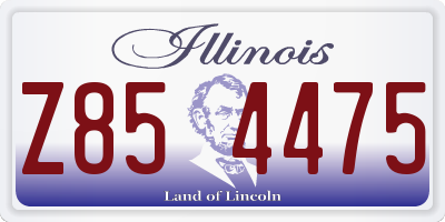 IL license plate Z854475