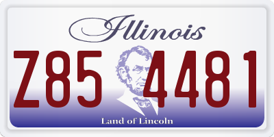 IL license plate Z854481
