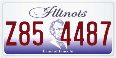 IL license plate Z854487