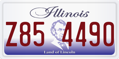 IL license plate Z854490
