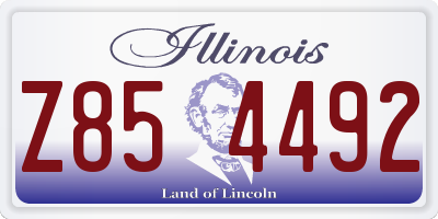 IL license plate Z854492