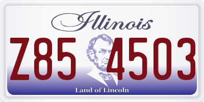 IL license plate Z854503
