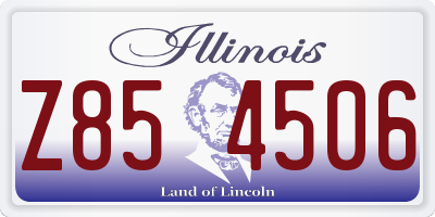 IL license plate Z854506