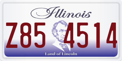 IL license plate Z854514