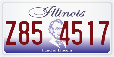 IL license plate Z854517