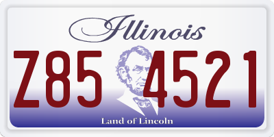 IL license plate Z854521