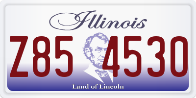 IL license plate Z854530