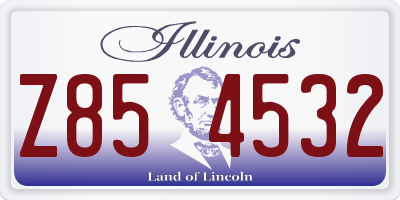 IL license plate Z854532