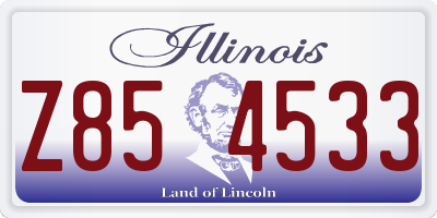 IL license plate Z854533