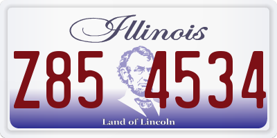 IL license plate Z854534