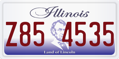 IL license plate Z854535