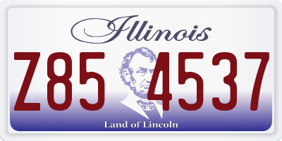 IL license plate Z854537
