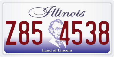 IL license plate Z854538