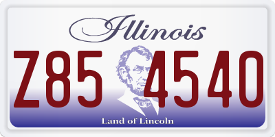 IL license plate Z854540
