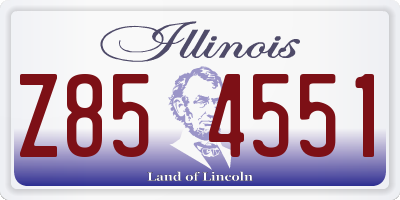 IL license plate Z854551
