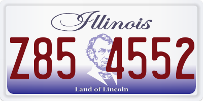 IL license plate Z854552