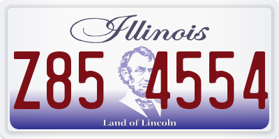 IL license plate Z854554