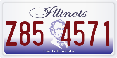 IL license plate Z854571