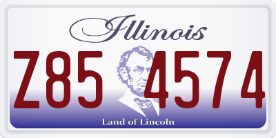 IL license plate Z854574