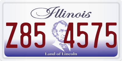 IL license plate Z854575