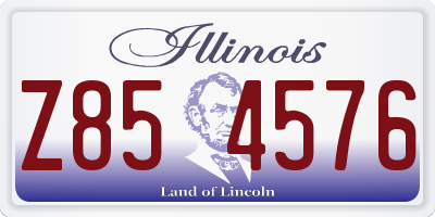 IL license plate Z854576