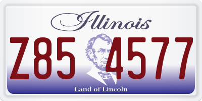 IL license plate Z854577