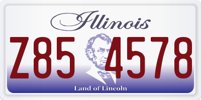 IL license plate Z854578