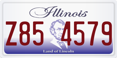 IL license plate Z854579