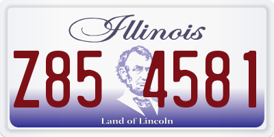 IL license plate Z854581