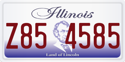 IL license plate Z854585