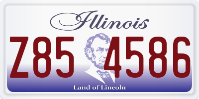 IL license plate Z854586