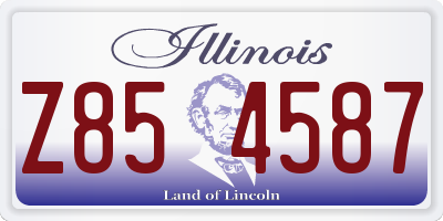 IL license plate Z854587