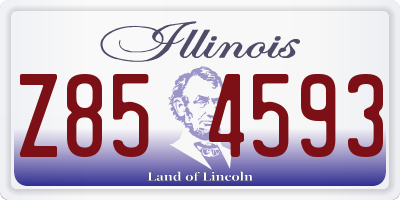 IL license plate Z854593