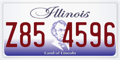 IL license plate Z854596