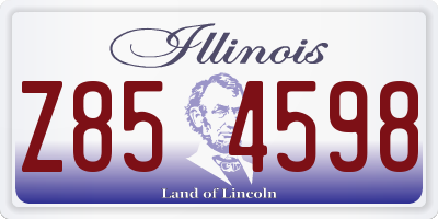 IL license plate Z854598
