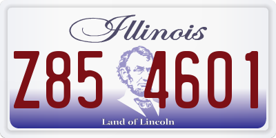 IL license plate Z854601
