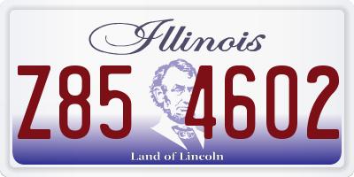 IL license plate Z854602