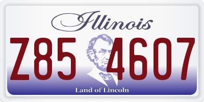 IL license plate Z854607