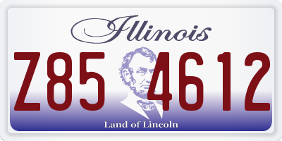 IL license plate Z854612