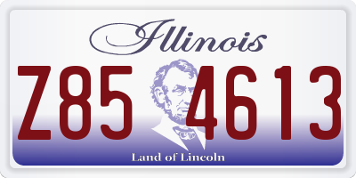 IL license plate Z854613