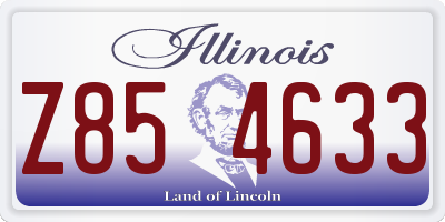 IL license plate Z854633