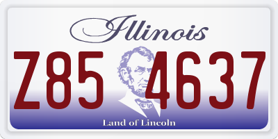 IL license plate Z854637