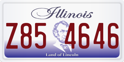 IL license plate Z854646