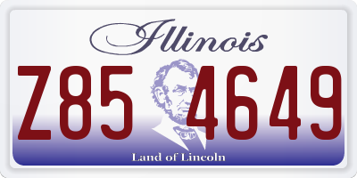 IL license plate Z854649