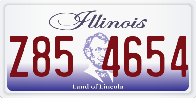 IL license plate Z854654