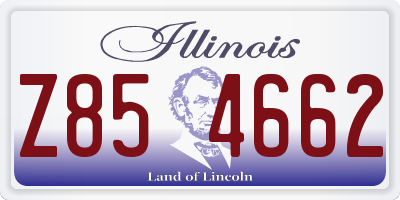 IL license plate Z854662